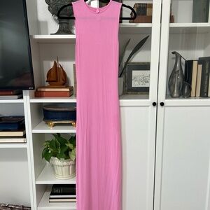 SKIMS Pink Sleeveless Maxi Dress